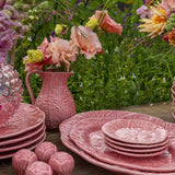 Plato Pan de Repollo Rosa Flamingo. Set de 4