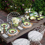 Platos Trinche de Rayas Verdes, set de 4