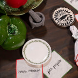 Juego de 4 Servilletas de coctel Bordadas con frases de Viva México y Envueltas en Bolsita de Mercado, verde
