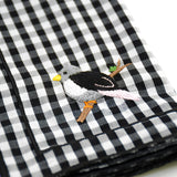 ZASHPACK para Picnic con Bolsa Agua D' Mar: 1 Mantel Completo, 4 Platos de Ensalada de Peltre, 4 Tarritos de Peltre, 4 Cucharas, 4 Tenedores, 4 Servilletas Bordadas, 1 Destapador