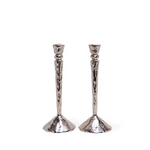 Candelabro martelinado plateado, marca Zash