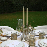 Candelabro Martelinado Vintage en Plateado, set de 2