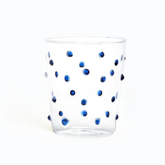 Vasos Tumbler Pippa con Puntitos Azules, set de 6 Vasos Tumbler Pippa con Puntitos Azules, set de 6