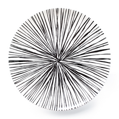 Platos Trinche de Rayas Negras, set de 4 Platos Trinche de Rayas Negras, set de 4