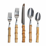 "cubiertos de bambu marca zash". Juego de cubiertos de bambú natural