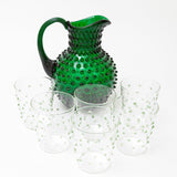 Jarra Hobnail Verde Oscuro
