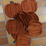 Cocteleras en forma de Pumpkin color Ladrillo en Terciopelo, set de 4.