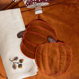 Cocteleras en forma de Pumpkin color Ladrillo en Terciopelo, set de 4.