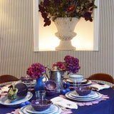 Mantel de Mesa Rayas Morado y Azul 3.5 x 2.5 m