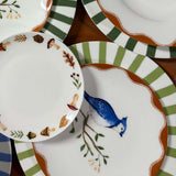 Platos Trinche Candy Cane Verde Olivo, set de 4