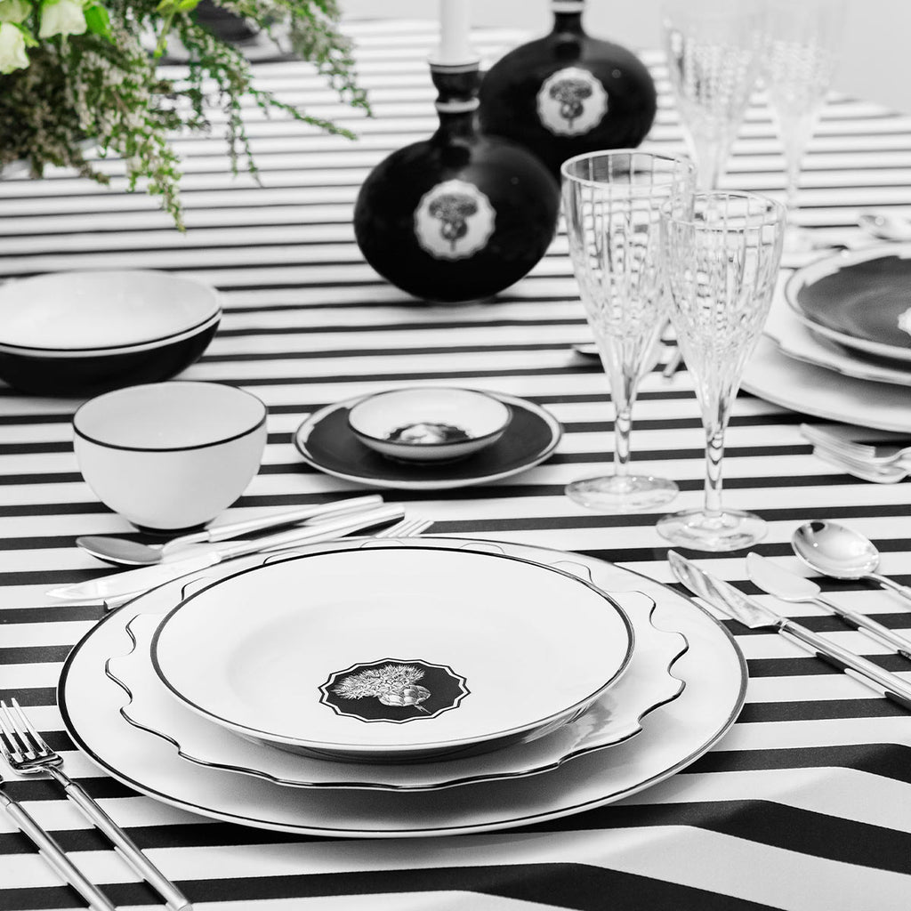 Plato para Pan Negro Herbariae de Vista Alegre, Set de 4