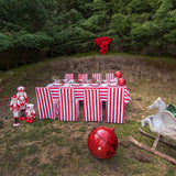 Platos Trinche Candy Cane Rojo, set de 4