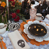 Platos para Pan Puebla de 15 cm en Blanco y Negro. Set de 4