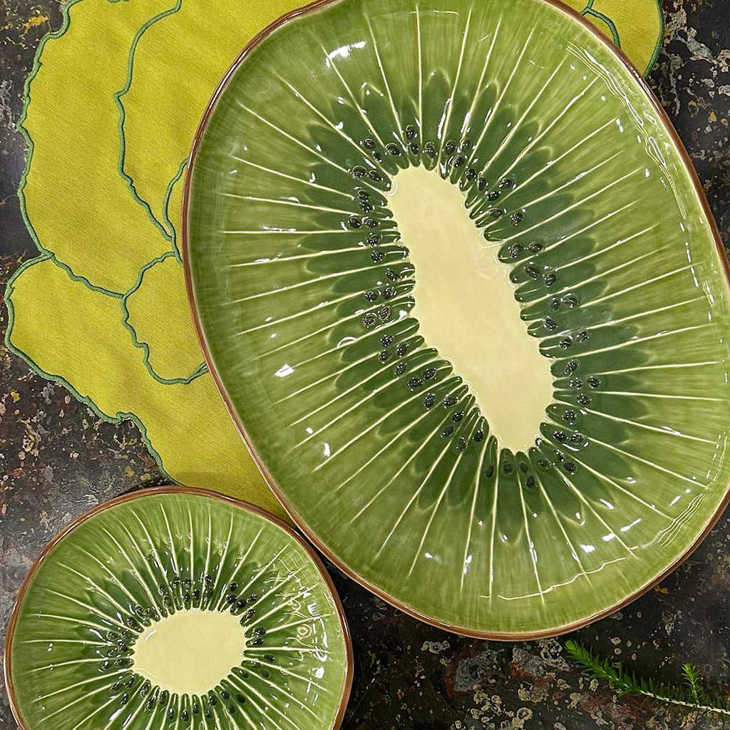 Platón Ovalado 40 cm de Cerámica de Kiwi de Bordallo Pinheiro