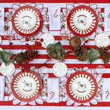 Platos para Pan con Estrellas y Orilla de Oro de 24 Kilates, set de 4