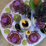 Platos Pan Alcachofa Verde. Set de 4