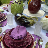 Plato Trinche Amazonia Burgundy. Set de 4