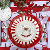 Platos Trinche Candy Cane Rojo, set de 4