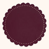 Set de 4 Individuales Bordado Little Daisy Vino