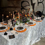 Bajo Plato Geranio Blanco. Set de 4