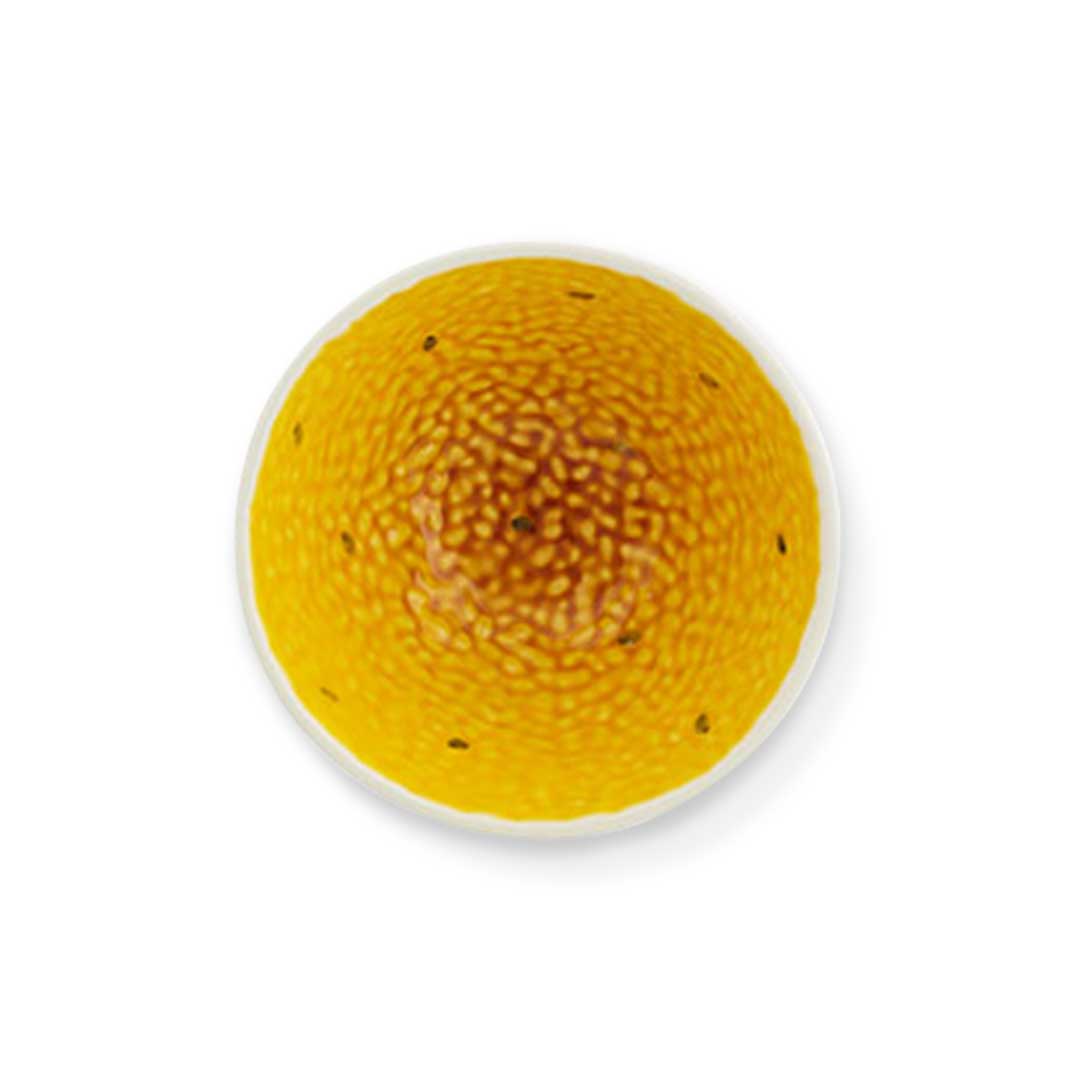 Bowl de cerámica en forma de fruta tropical de Maracuya, marca Bordallo Pinheiro