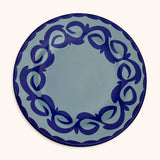 Plato Trinche Puebla Azul Turquesa. Set de 4