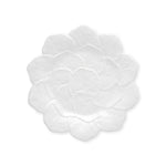 Plato para ensalada de cerámica blanca en forma de geranios, marca Bordallo Pinheiro 