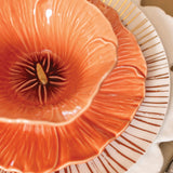 Platos Ensalada Hibiscus Naranja. Set de 4.