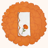 Set de Mantelería con 4 Individuales de Cempasúchil y 4 Servilletas Daisy de Cempasúchil