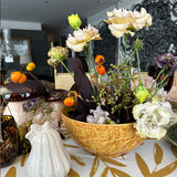 Mantel de Mesa con Imagenes de espigas en color dorado de 2 x 3 m