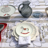 Plato Pan Cristal Gris 15 cm. Set de 4