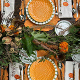 Plato Ensalada Amazonia Naranja 23 cm. Set de 4
