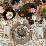 Mantel de Mesa con Imagenes de espigas en color dorado de 2 x 3 m