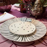 Platos para Pan con Estrellas y Orilla de Oro de 24 Kilates, set de 4