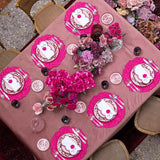 Servilleta Daisy con Bordado Flor de Celosía. Set de 4