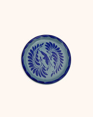 Plato para Pan Puebla Azul Turquesa. Set de 4
