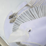Servilleta de Cisne en Lino con Bordado Ivory. Set de 4