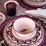 Vasos Tumbler de Vidrio Soplado Artesanal Burgundy. Set de 6