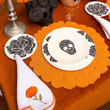 Platos para Ensalada con Calavera. Set de 4