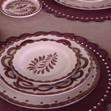 Plato Trinche Puebla Rosa Pastel. Set de 4