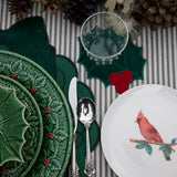Platos de Ensalada con Cardenal Rojo, set de 4