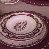 Bajoplato Puebla Rosa Pastel. Set de 4