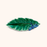 Plato Hoja Castaño con Libélula 16 cm