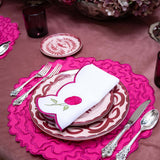 Plato para Pan Puebla Rosa Pastel. Set de 4