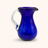 Jarra Paraíso de Vidrio Soplado Artesanal Azul Cobalto