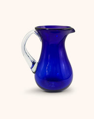 Jarra Paraíso de Vidrio Soplado Artesanal Azul Cobalto