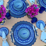 Bajoplato Puebla Azul Turquesa. Set de 4