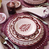 Plato Trinche Puebla Rosa Pastel. Set de 4