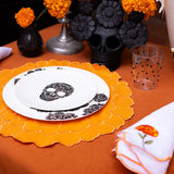 Servilleta Daisy con Bordado Flor de Cempasúchil. Set de 4