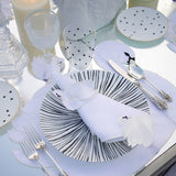 Servilletero de Cisne en Lino con Bordado Ivory. Colección Navidad. Set de 4